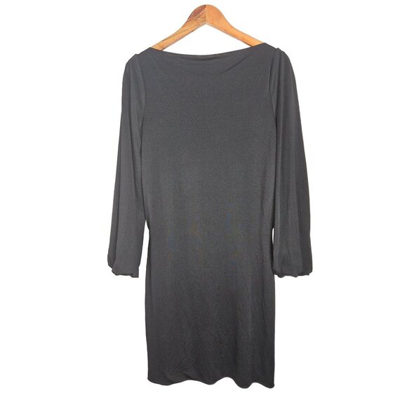 Ralph Lauren Black Label Silk Blend Black Sheath Dress Women Size Medium - Picture 8 of 12